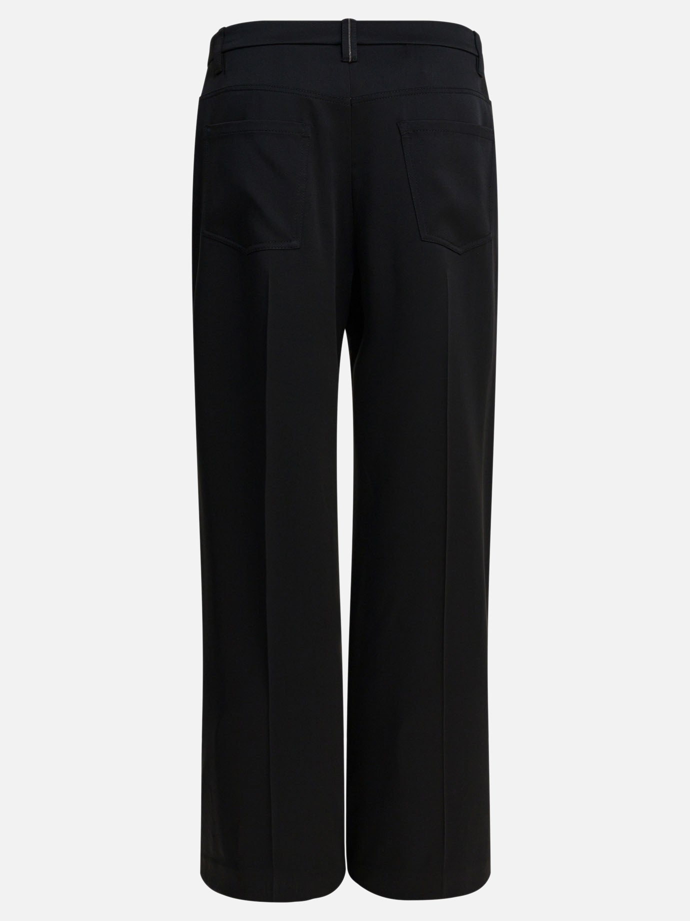 Pantaloni sartoriali Solid colour  Nero - Brunello Cucinelli Donna | PDP | VIETTI Online Store | thumbnail_2
