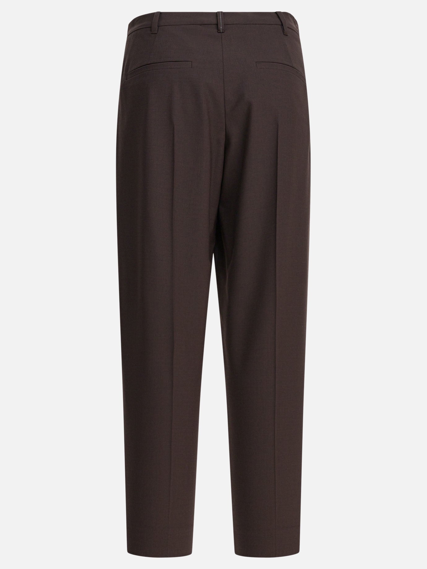 Pantaloni casual Solid colour  Marrone - Brunello Cucinelli Donna | PDP | VIETTI Online Store | Zoom-Modal_2
