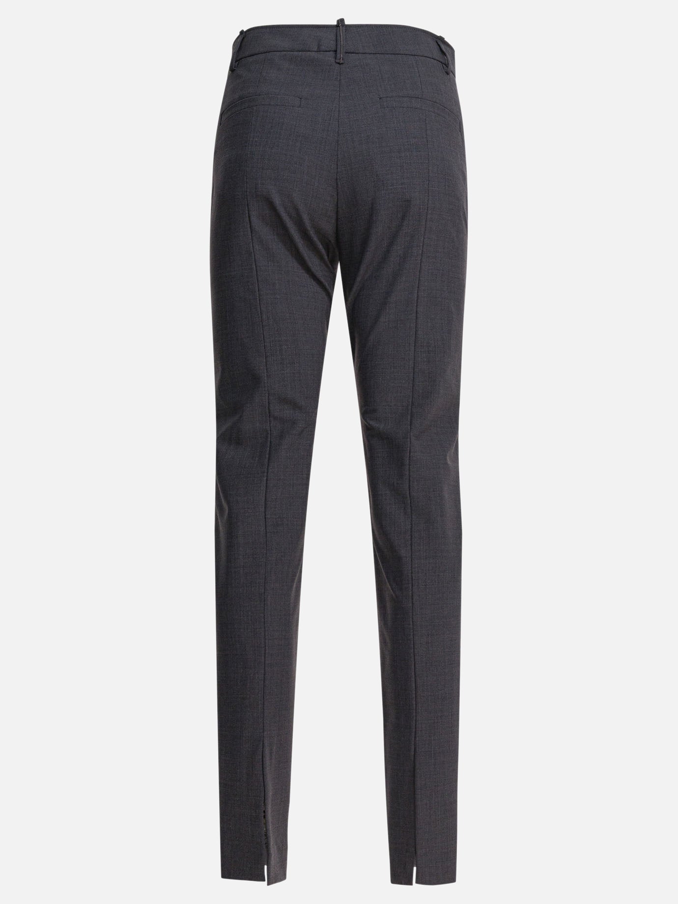 Pantaloni casual Solid colour  Grigio - Brunello Cucinelli Donna | PDP | VIETTI Online Store | thumbnail_2
