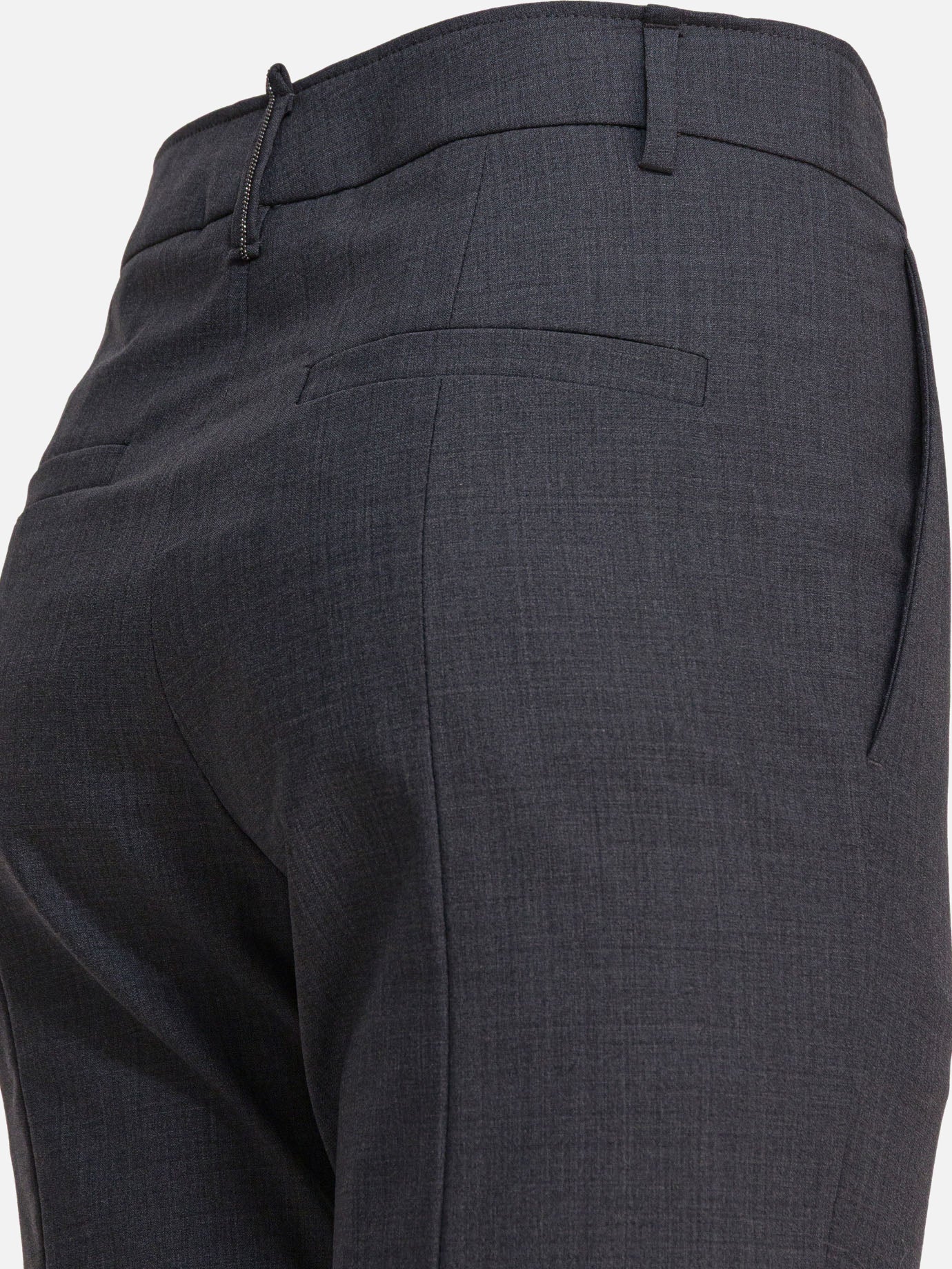 Pantaloni casual Solid colour  Grigio - Brunello Cucinelli Donna | PDP | VIETTI Online Store | thumbnail_3
