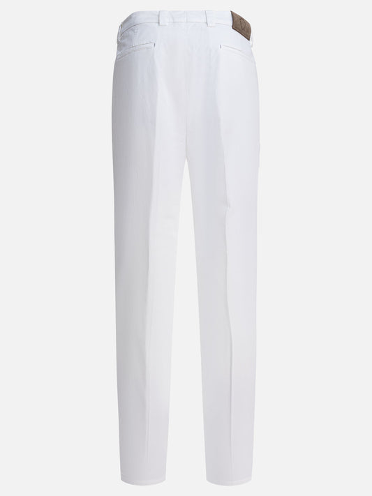 Leisure trousers Solid colour  White - Brunello Cucinelli Men | PDP | VIETTI Online Store | 2
