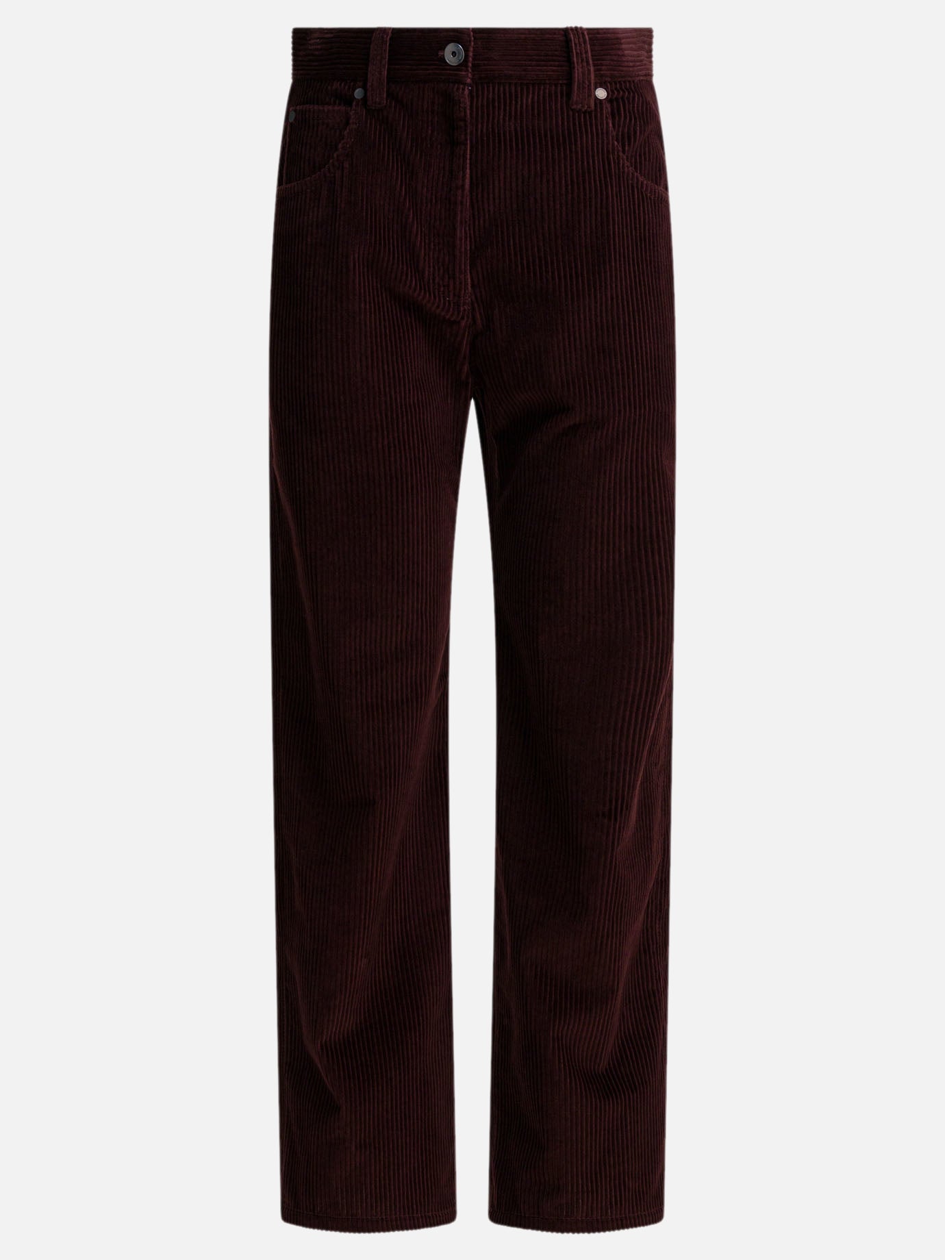 Pantaloni casual Solid colour  Bordeaux - Brunello Cucinelli Donna | PDP | VIETTI Online Store | Zoom-Modal
