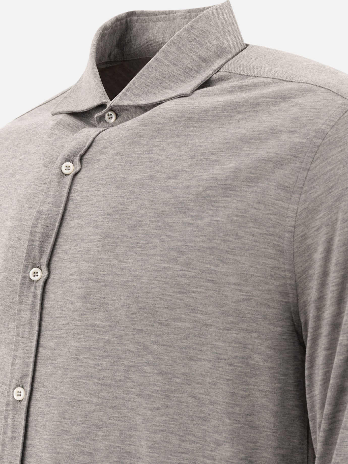 Casual shirts Solid colour  Grey - Brunello Cucinelli Men | PDP | VIETTI Online Store | thumbnail_4