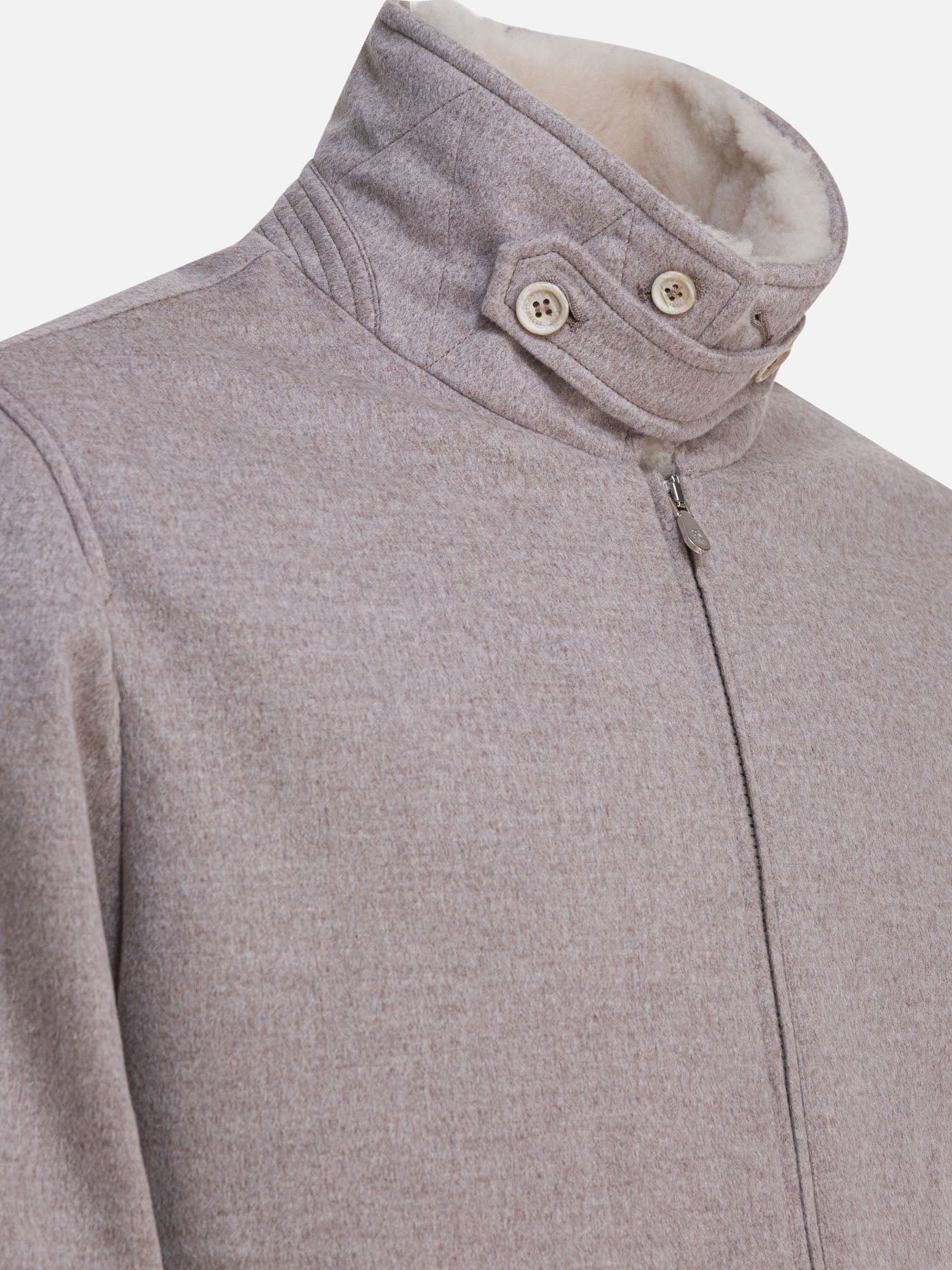 Cappotti corti Solid colour  Marrone - Brunello Cucinelli Uomo | PDP | VIETTI Online Store | thumbnail_4