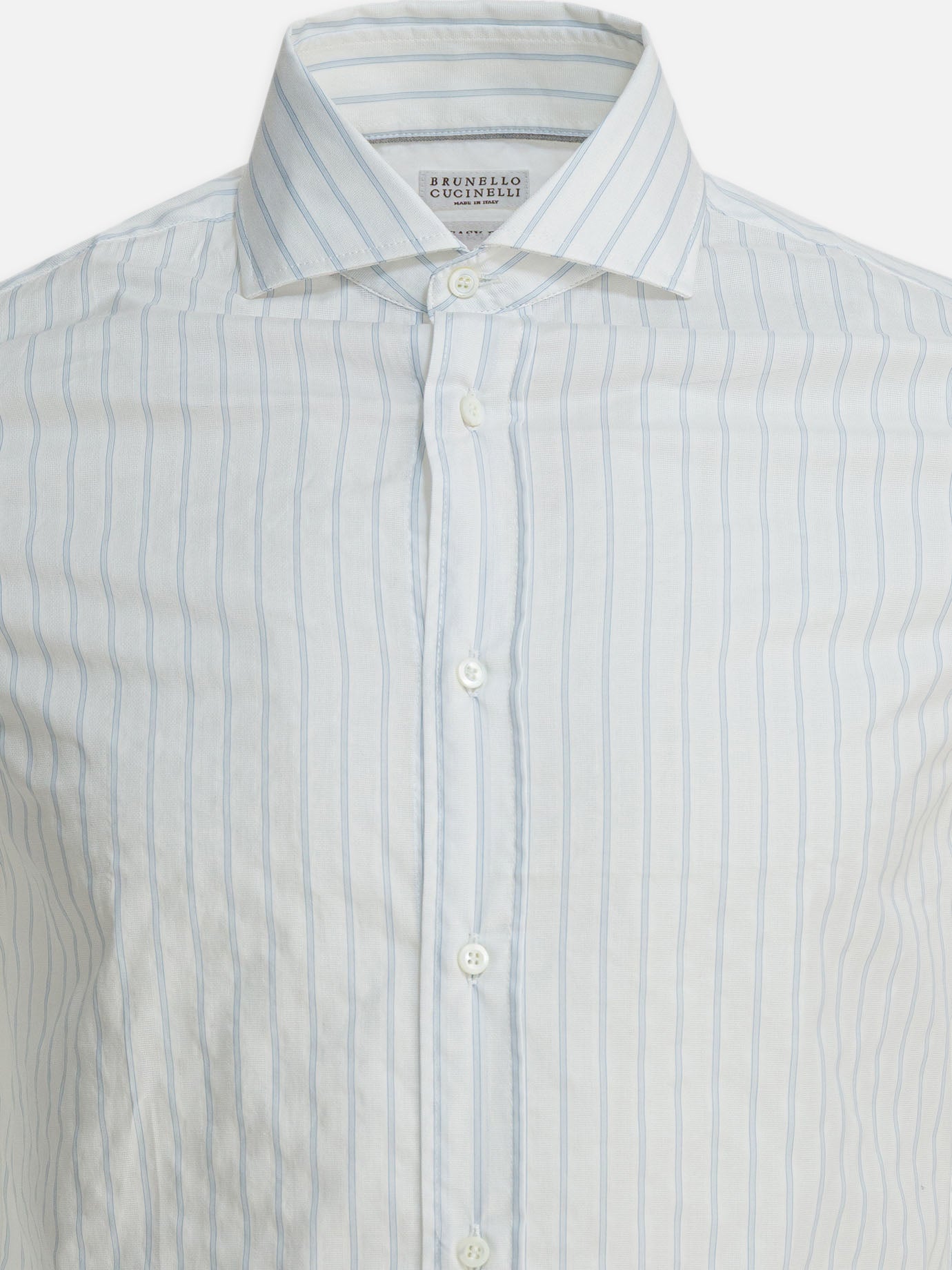 Casual shirts Striped  White - Brunello Cucinelli Men | PDP | VIETTI Online Store | thumbnail_3