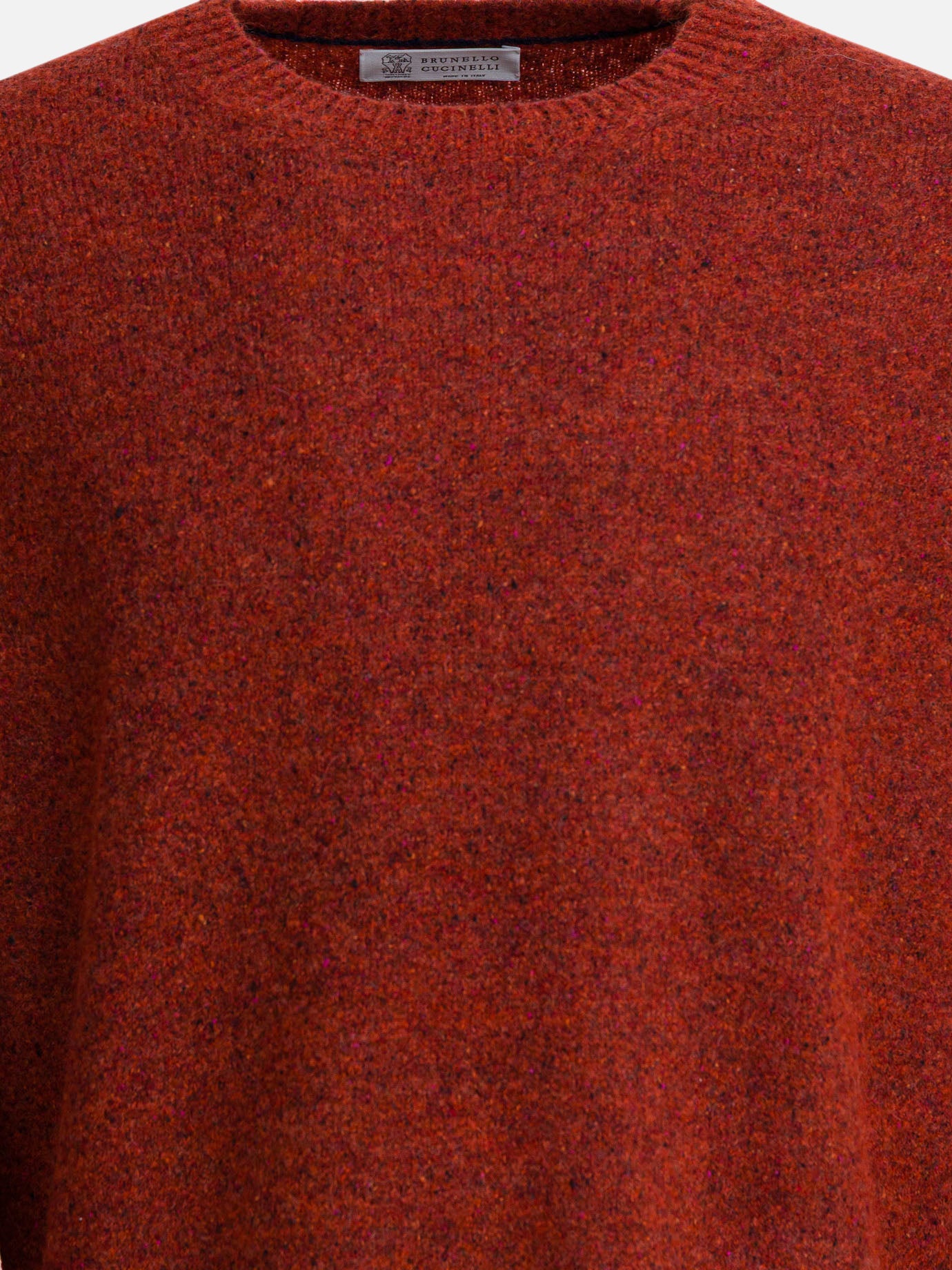 Crewneck sweaters Solid colour  Red - Brunello Cucinelli Men | PDP | VIETTI Online Store | Zoom-Modal_3
