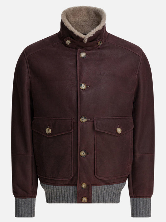 Cappotti corti Solid colour  Bordeaux - Brunello Cucinelli Uomo | PLP | VIETTI Online Store 
