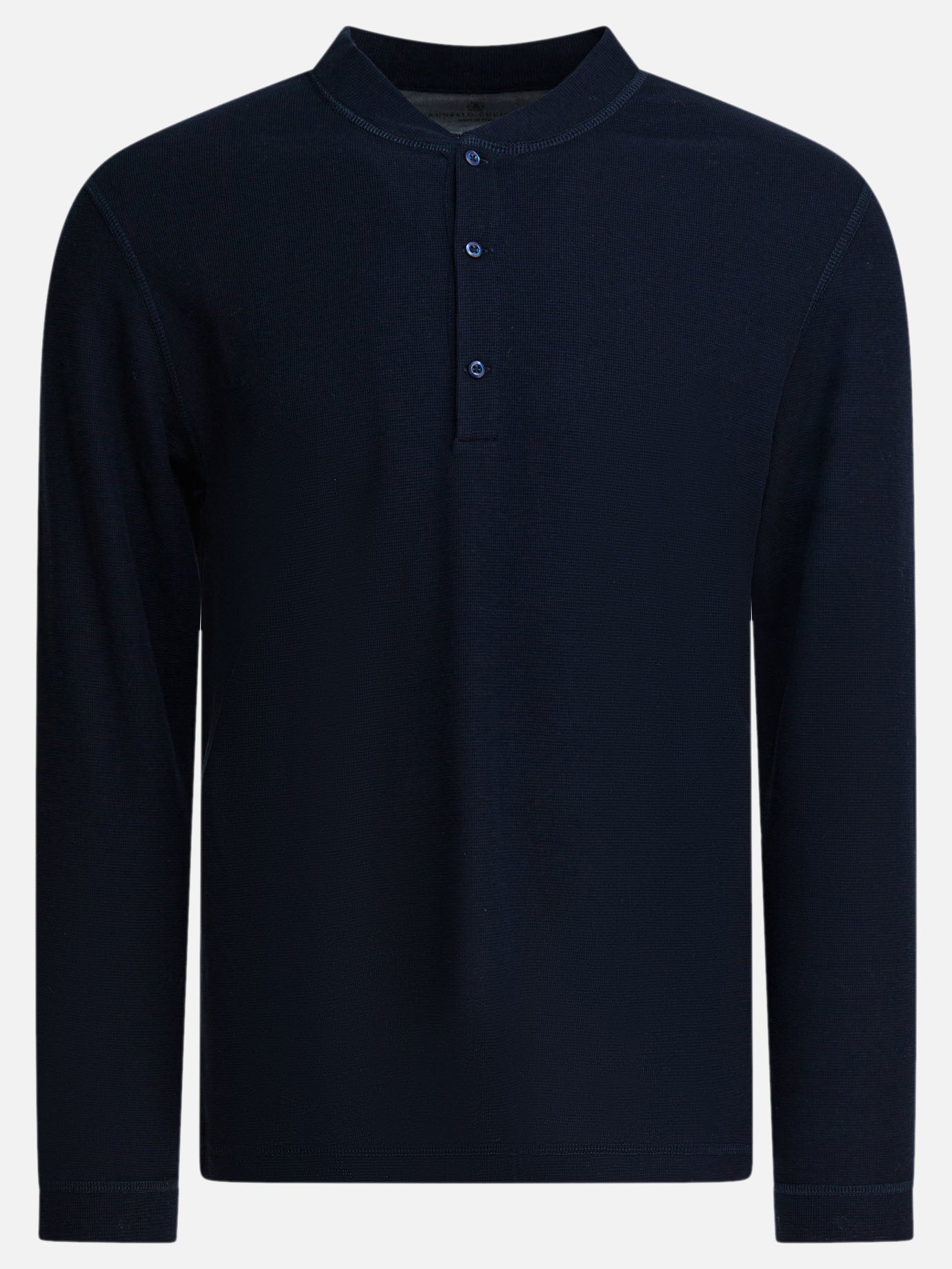 Crewneck t-shirts Solid colour  Blue - Brunello Cucinelli Men | PDP | VIETTI Online Store | Zoom-Modal
