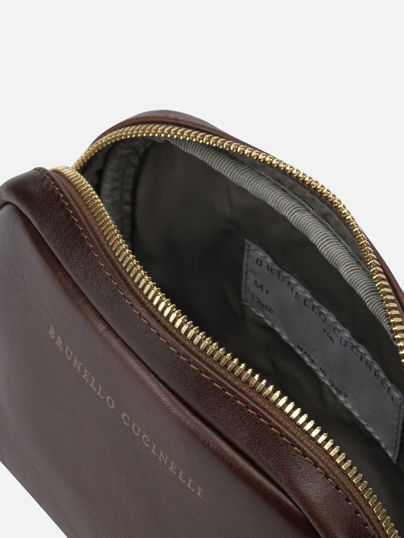 Beauty cases 100% leather - Lining: 100% cotton  Brown - Brunello Cucinelli Men | PDP | VIETTI Online Store | Zoom-Modal_5

