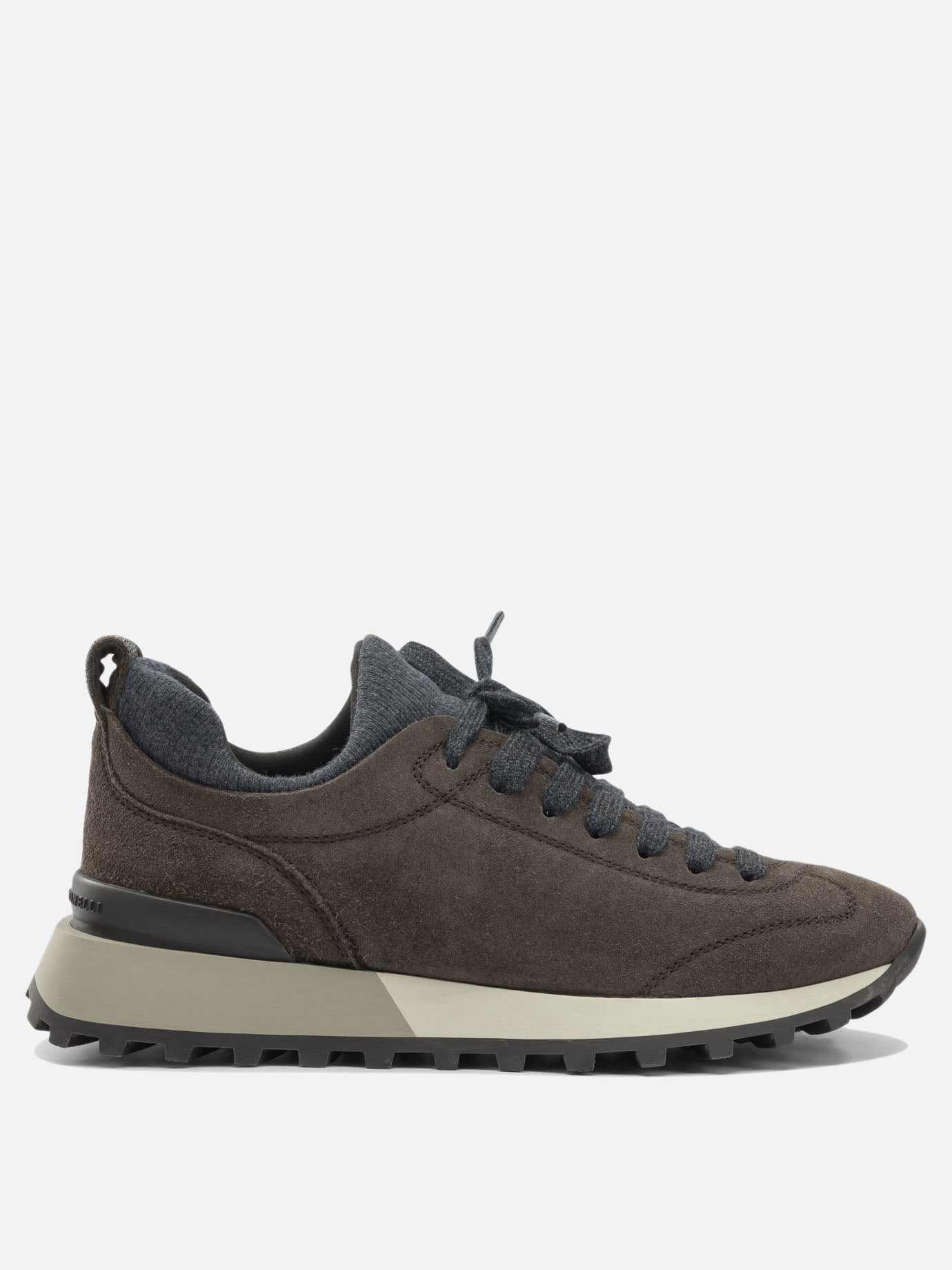 Sneaker basse 60% virgin wool 30% cashmere 10% silk  Nero - Brunello Cucinelli Donna | PDP | VIETTI Online Store | thumbnail