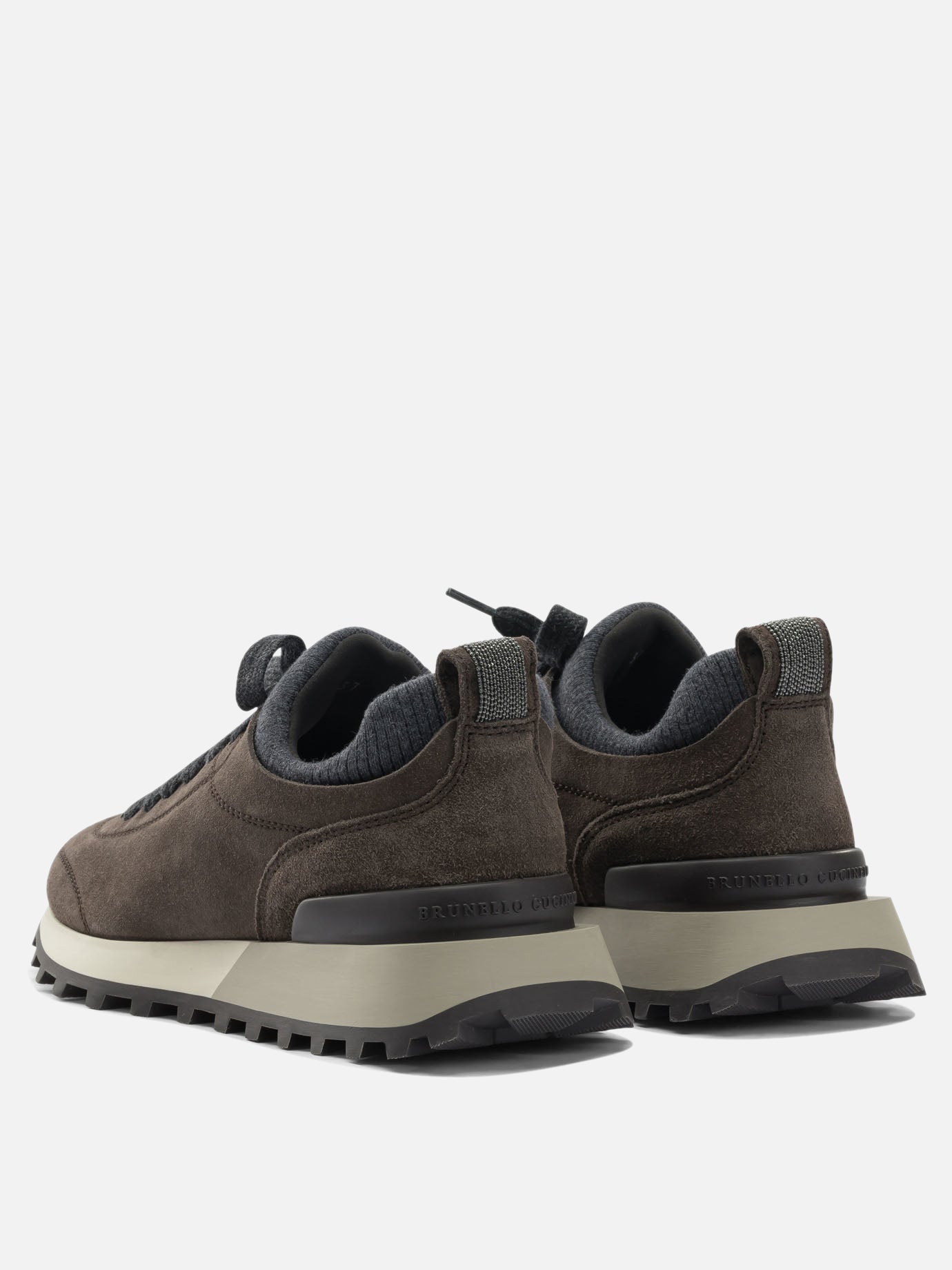 Sneaker basse 60% virgin wool 30% cashmere 10% silk  Nero - Brunello Cucinelli Donna | PDP | VIETTI Online Store | Zoom-Modal_4
