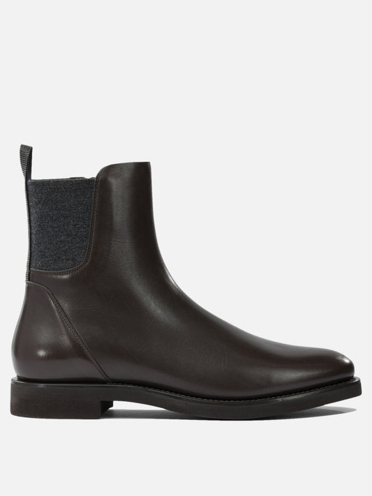 Stivaletti Chelsea 100% calf leather - 100% calf leather  Marrone - Brunello Cucinelli Donna | PLP | VIETTI Online Store 
