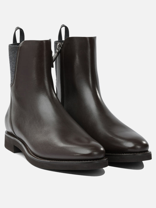 Stivaletti Chelsea 100% calf leather - 100% calf leather  Marrone - Brunello Cucinelli Donna | PLP | VIETTI Online Store | 2
