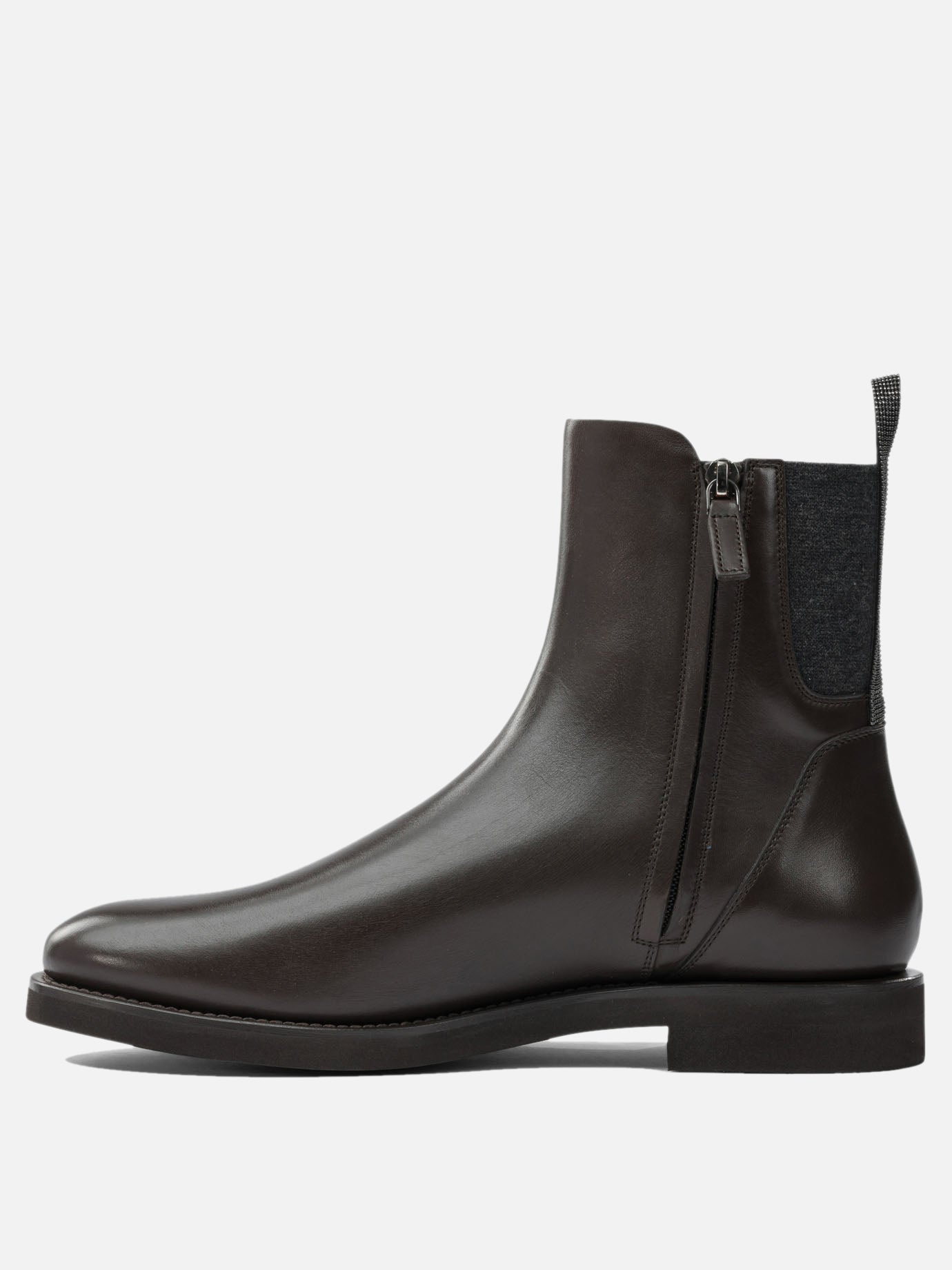 Stivaletti Chelsea 100% calf leather - 100% calf leather  Marrone - Brunello Cucinelli Donna | PDP | VIETTI Online Store | thumbnail_3
