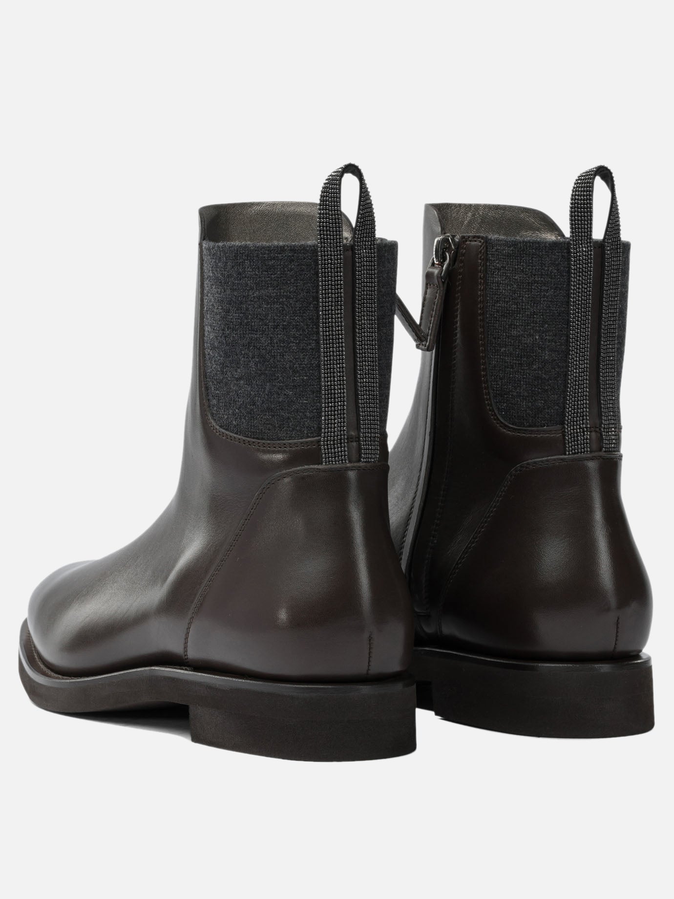 Stivaletti Chelsea 100% calf leather - 100% calf leather  Marrone - Brunello Cucinelli Donna | PDP | VIETTI Online Store | thumbnail_4