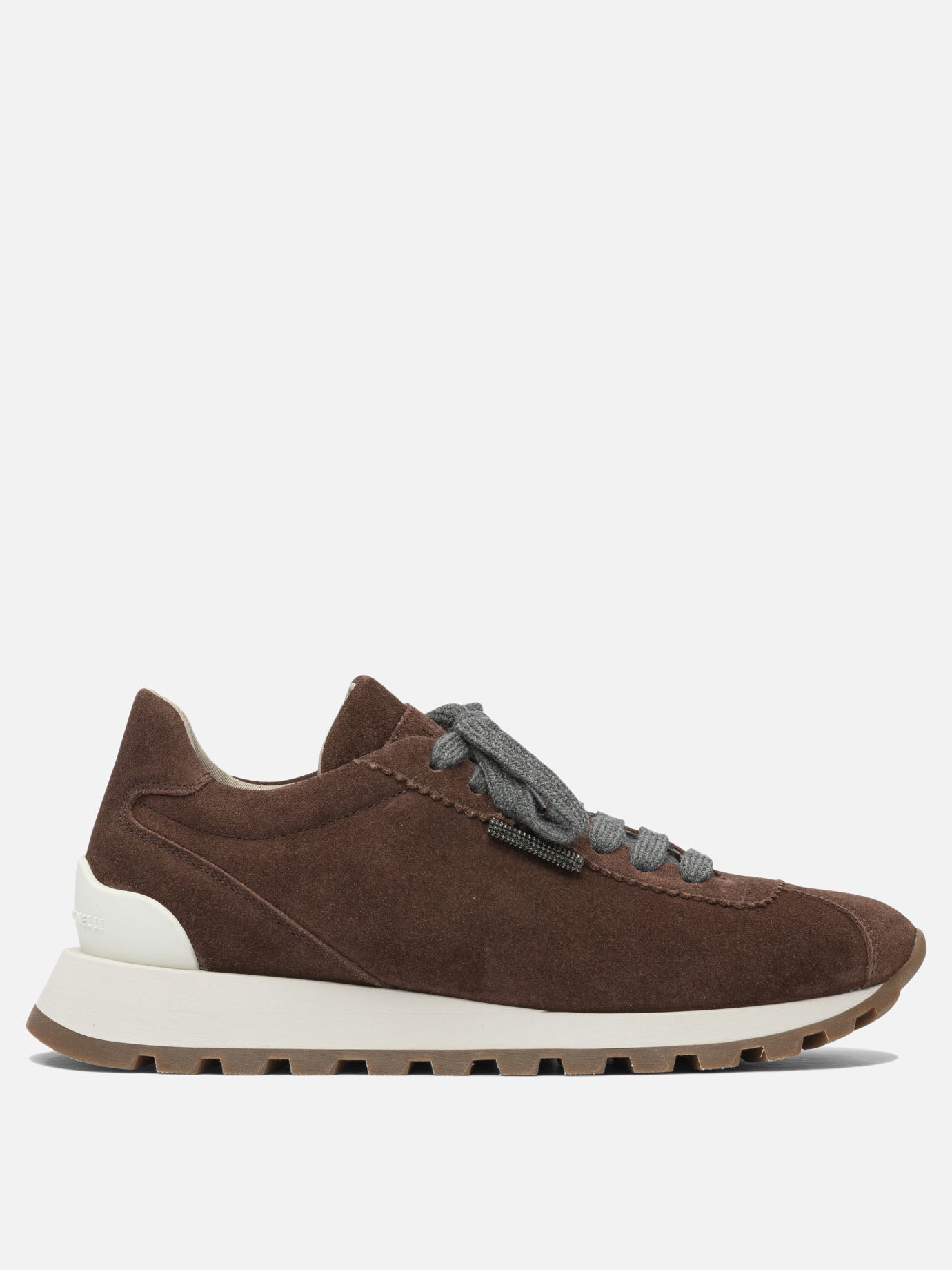 Low top sneakers 100% suede - 100% rubber  Bordeaux - Brunello Cucinelli Women | PDP | VIETTI Online Store | Zoom-Modal

