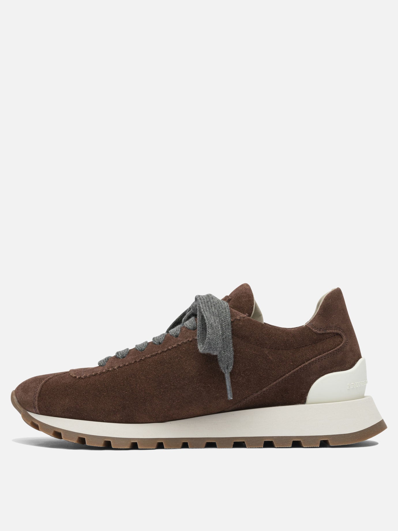 Low top sneakers 100% suede - 100% rubber  Bordeaux - Brunello Cucinelli Women | PDP | VIETTI Online Store | Zoom-Modal_3
