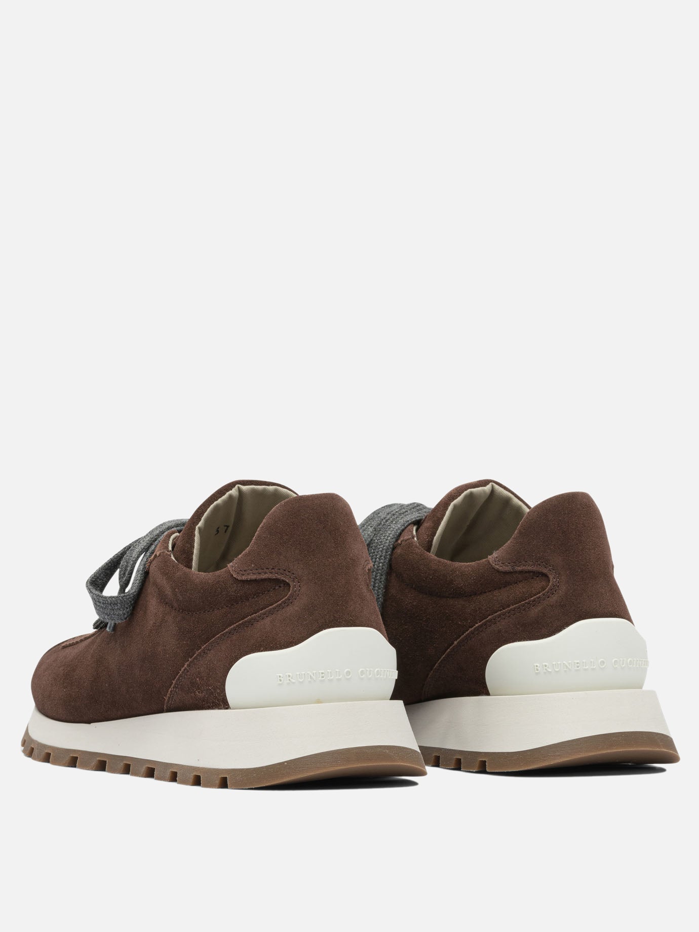 Low top sneakers 100% suede - 100% rubber  Bordeaux - Brunello Cucinelli Women | PDP | VIETTI Online Store | Zoom-Modal_4
