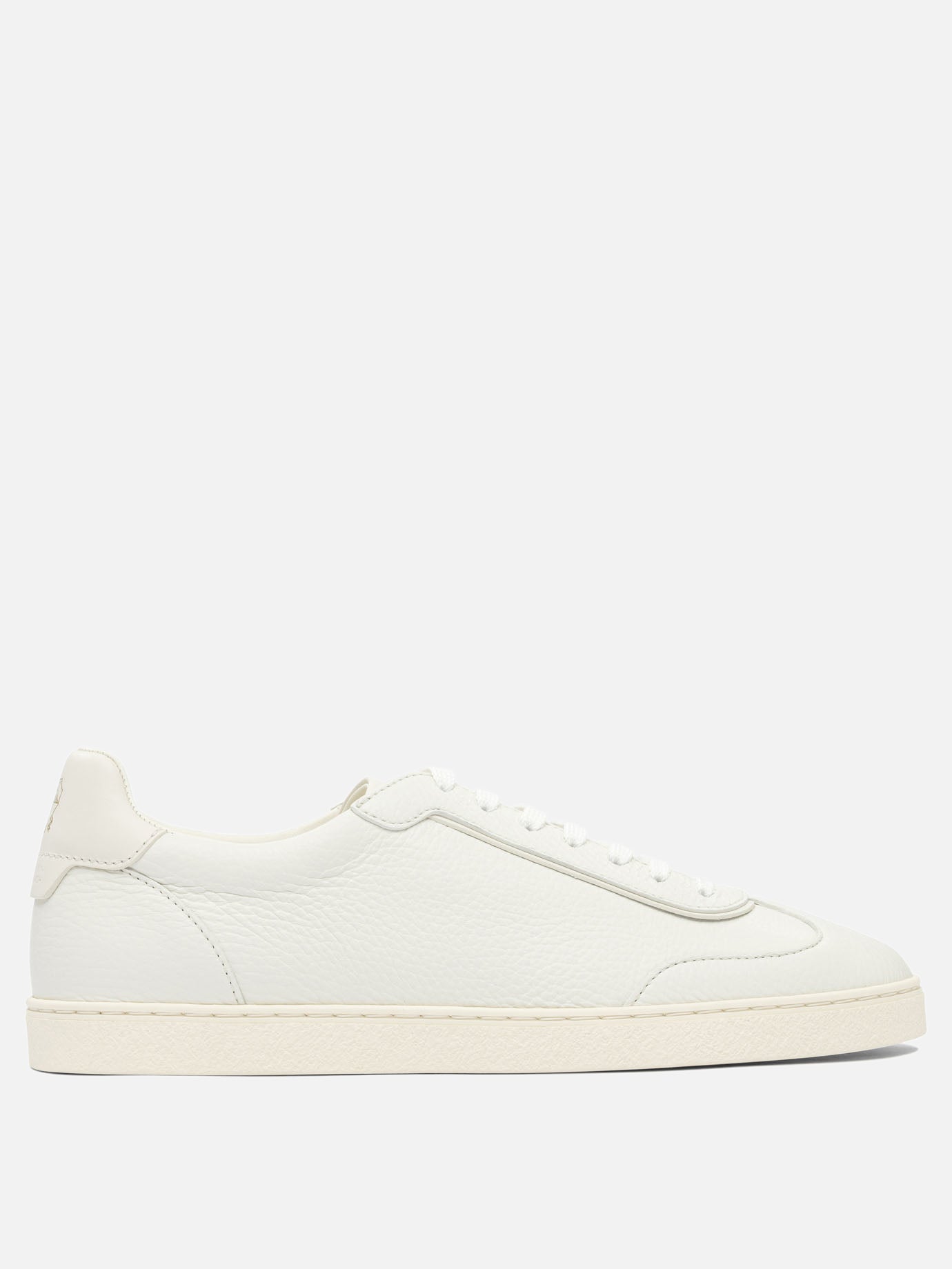 Low top sneakers 100% leather - 100% rubber  White - Brunello Cucinelli Men | PDP | VIETTI Online Store | thumbnail