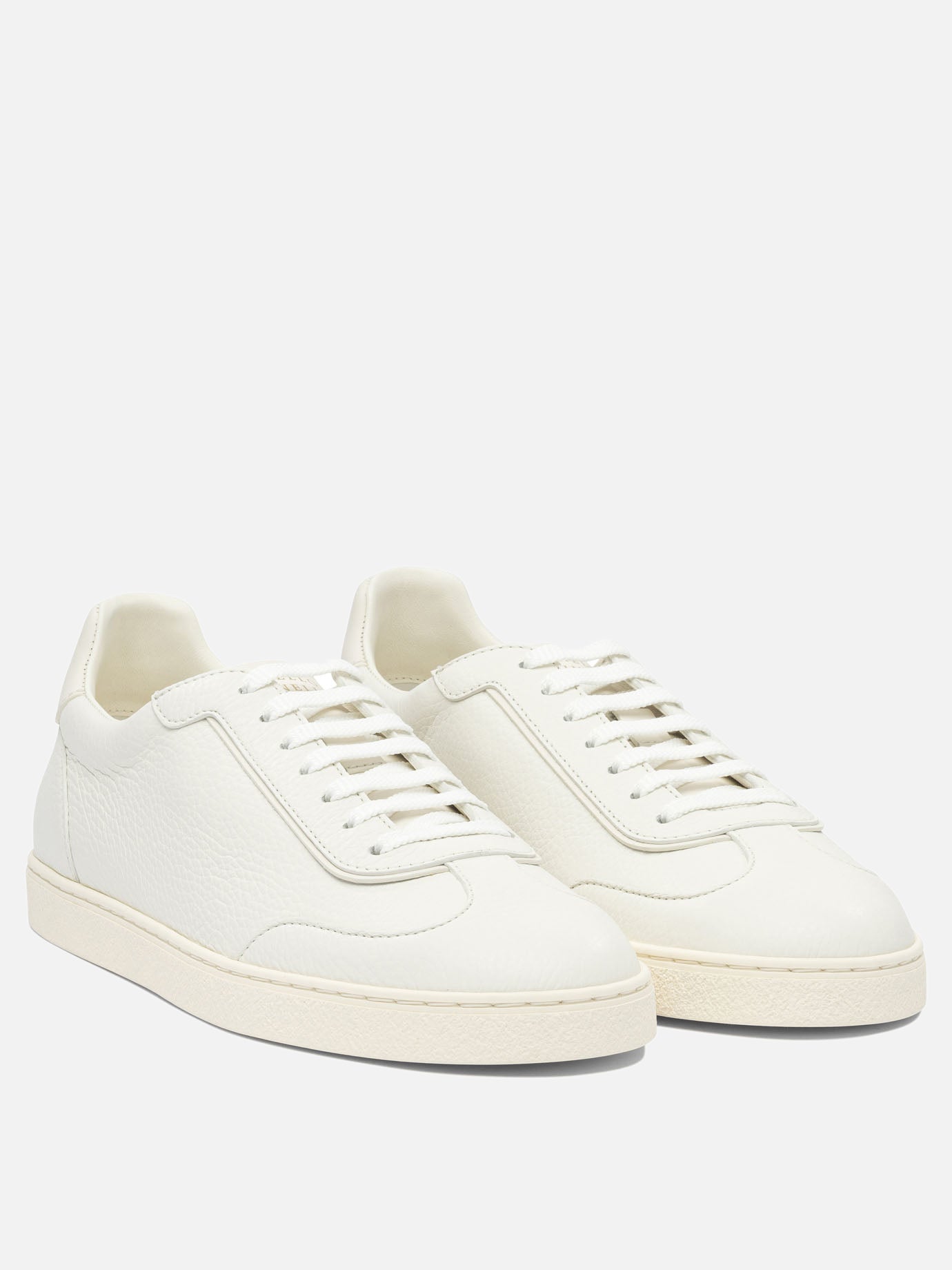 Low top sneakers 100% leather - 100% rubber  White - Brunello Cucinelli Men | PDP | VIETTI Online Store | thumbnail_2