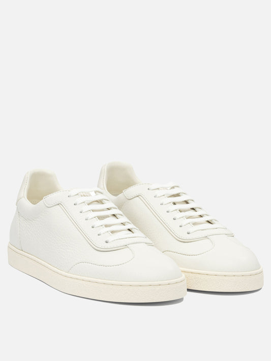 Sneaker basse 100% leather - 100% rubber  Bianco - Brunello Cucinelli Uomo | VIETTI Online Store | 2
