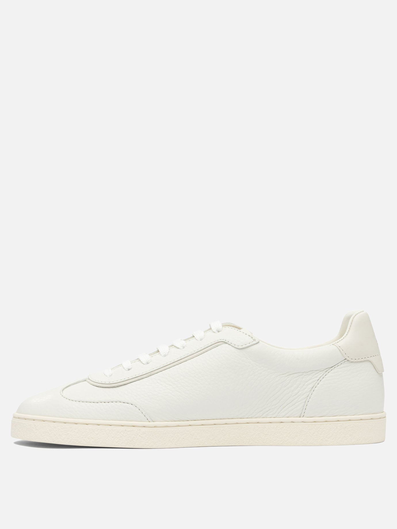 Low top sneakers 100% leather - 100% rubber  White - Brunello Cucinelli Men | PDP | VIETTI Online Store | thumbnail_3