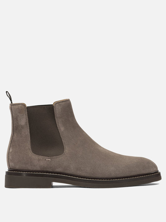 Stivaletti Chelsea 90% suede 10% elastane - 100% rubber  Grigio - Brunello Cucinelli Uomo | VIETTI Online Store 
