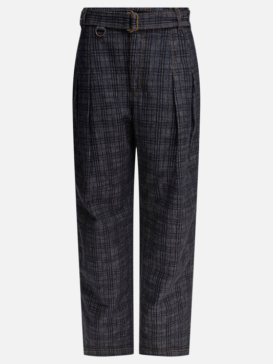 Leisure trousers Check  Blue - Burberry Women | PDP | VIETTI Online Store 
