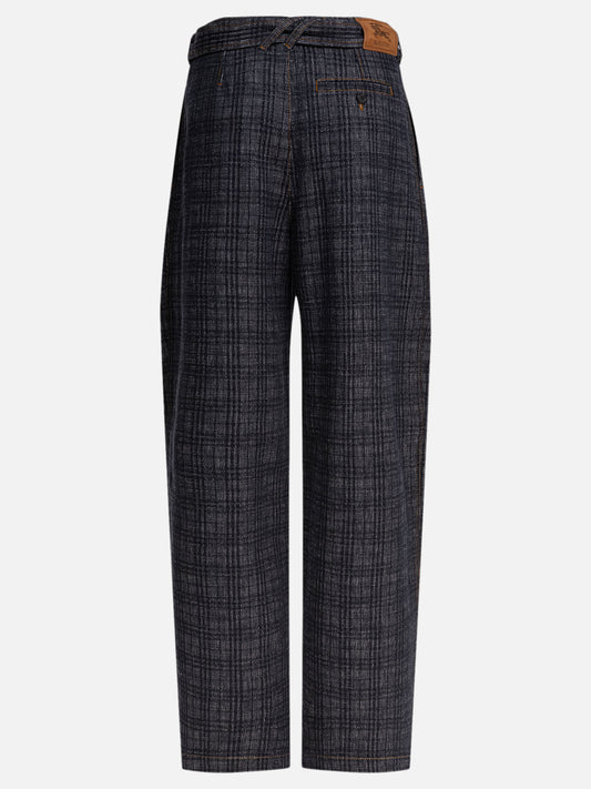 Leisure trousers Check  Blue - Burberry Women | PDP | VIETTI Online Store | 2
