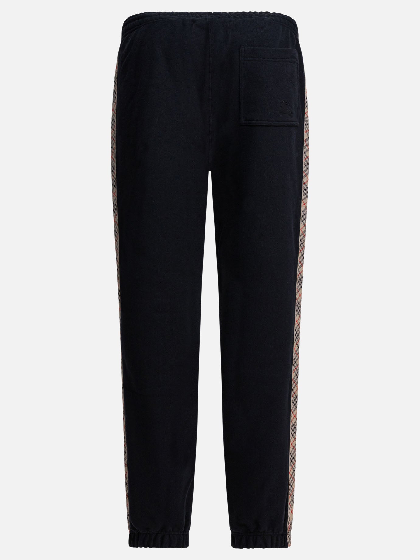 Burberry Trousers with Check trim Black