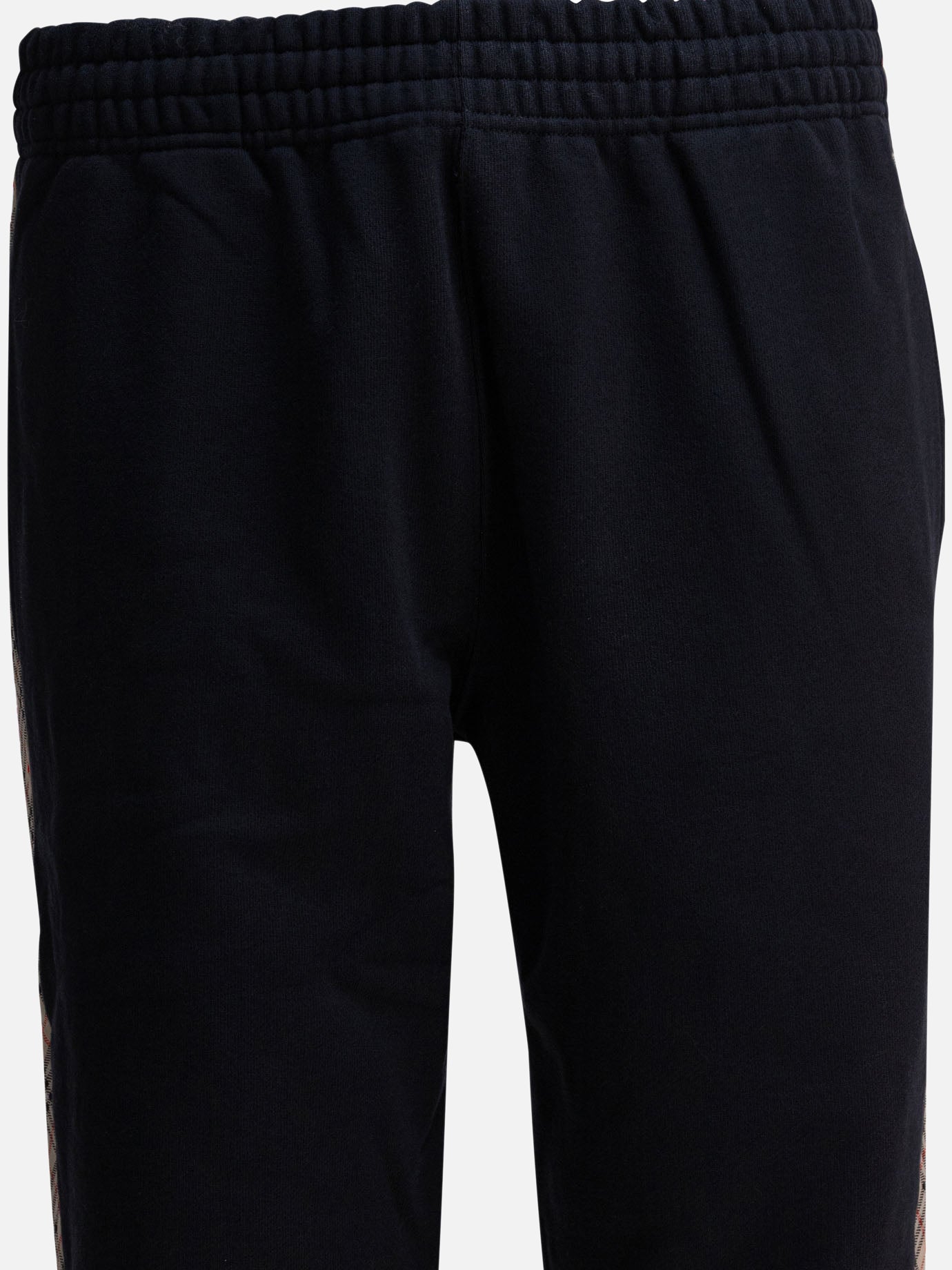 Burberry Pantaloni con finiture Check 10746763_S Black thumbnail_3