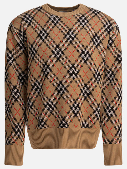 Crewneck sweaters Check  Beige - Burberry Men | PLP | VIETTI Online Store 
