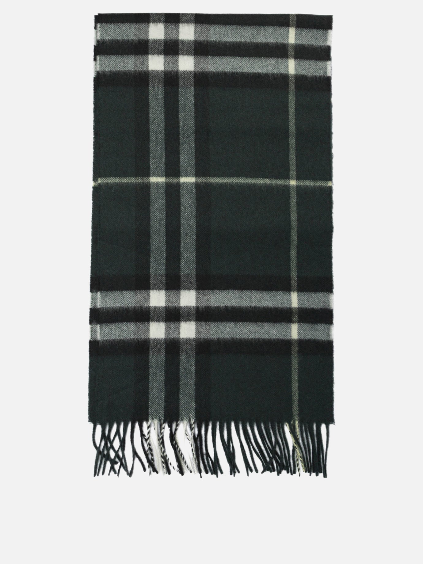 Sciarpe con frange 100% cashmere  Nero - Burberry Donna | PDP | VIETTI Online Store | Zoom-Modal
