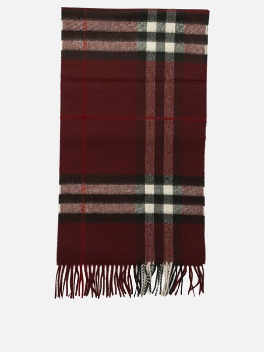 Sciarpe con frange 100%cashmere  Bordeaux - Burberry Uomo | PDP | VIETTI Online Store 
