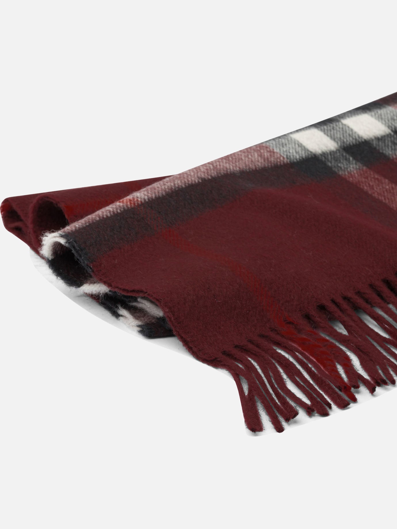 Sciarpe con frange 100%cashmere  Bordeaux - Burberry Uomo | PDP | VIETTI Online Store | thumbnail_2