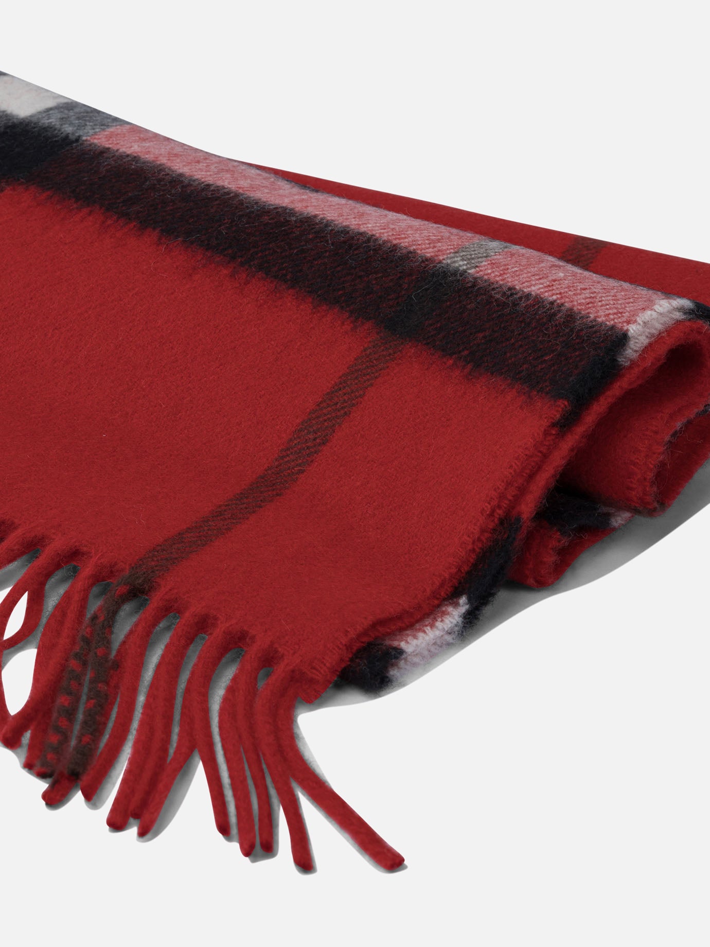 Sciarpe con frange 100% cashmere  Rosso - Burberry Uomo | PDP | VIETTI Online Store | thumbnail_2