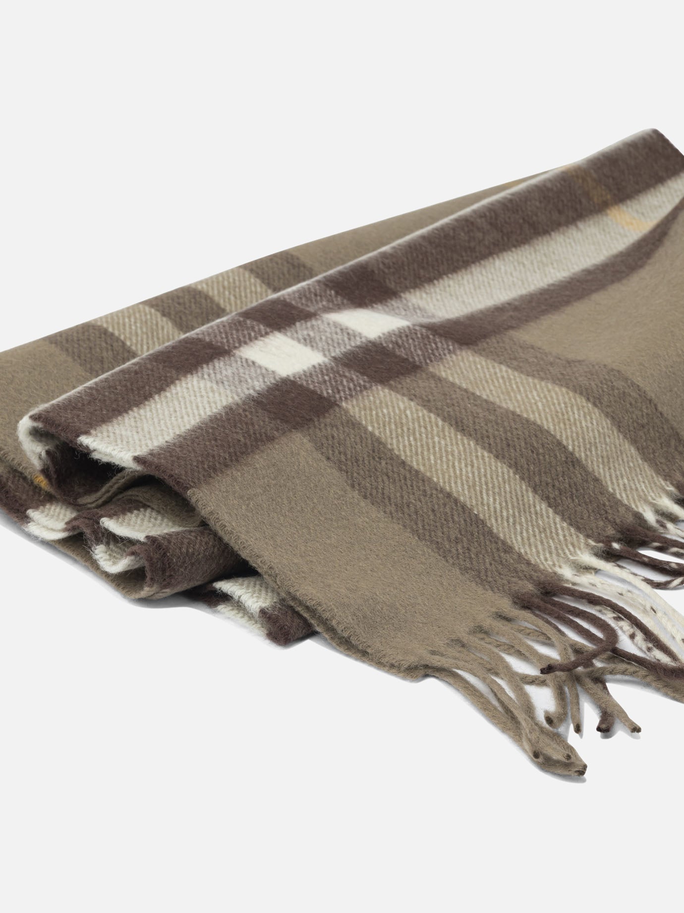 Sciarpe con frange 100%cashmere  Beige - Burberry Uomo | PDP | VIETTI Online Store | Zoom-Modal_2
