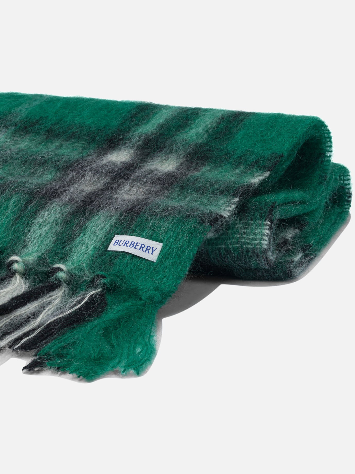 Sciarpe con frange 100% cashmere  Verde - Burberry Uomo | PDP | VIETTI Online Store | thumbnail_2