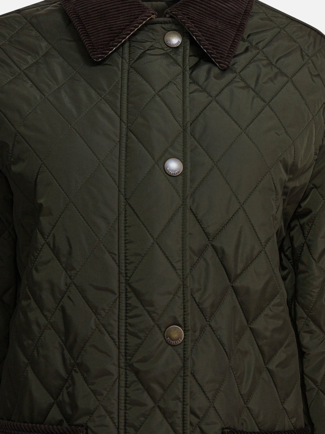 Quilted & Utility Jackets Solid colour  Green - Burberry Women | PDP | VIETTI Online Store | thumbnail_3
