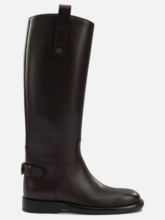 Al ginocchio 100% calf leather - 100% rubber  Marrone - Burberry Donna | VIETTI Online Store 
