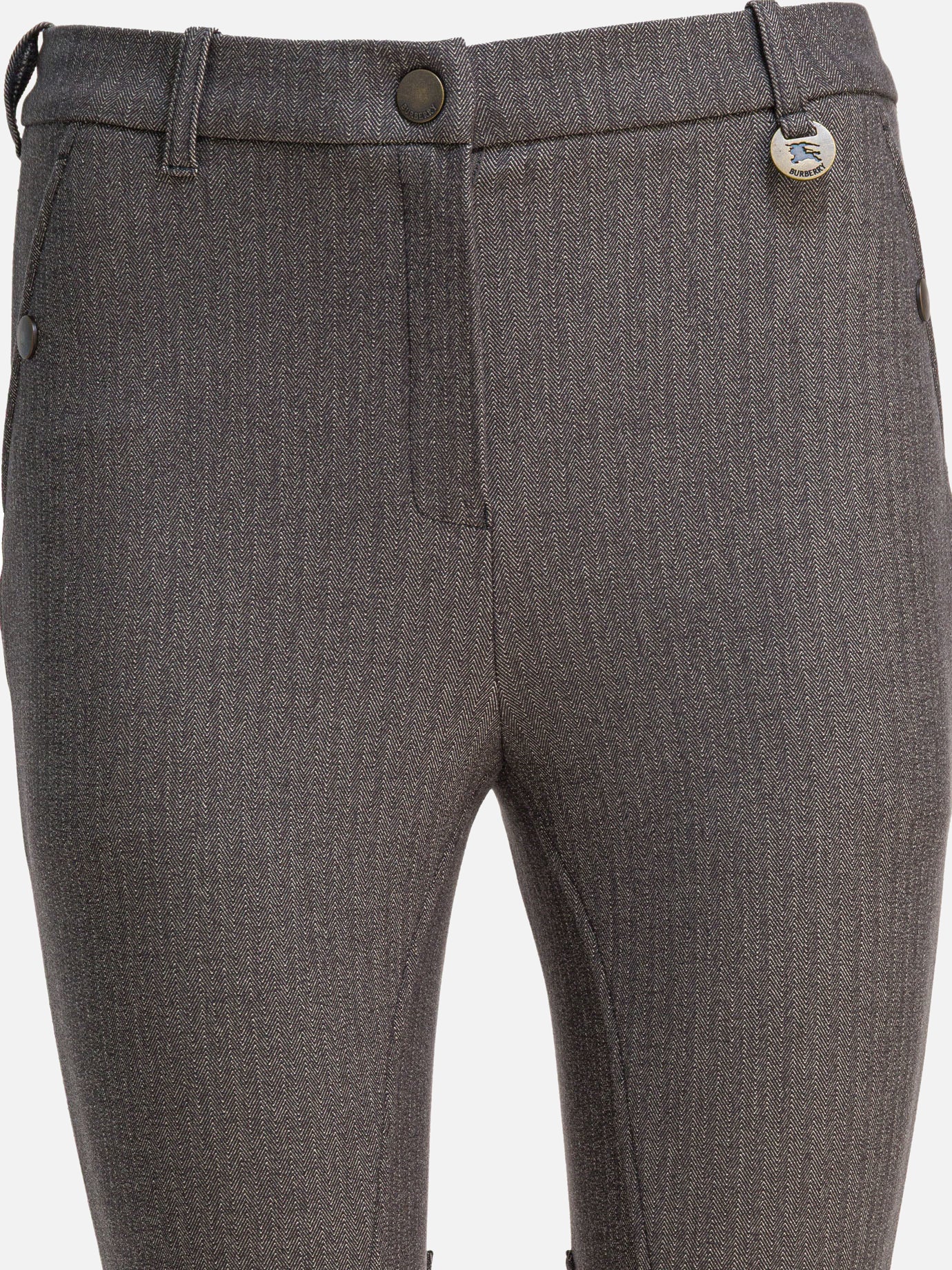 Pantaloni casual Herringbone  Marrone - Burberry Donna | PDP | VIETTI Online Store | thumbnail_3