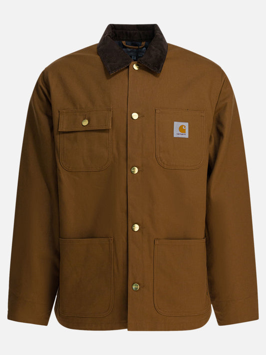 Giacche leggere & Trapuntate Logo  Marrone - Carhartt WIP Uomo | VIETTI Online Store 
