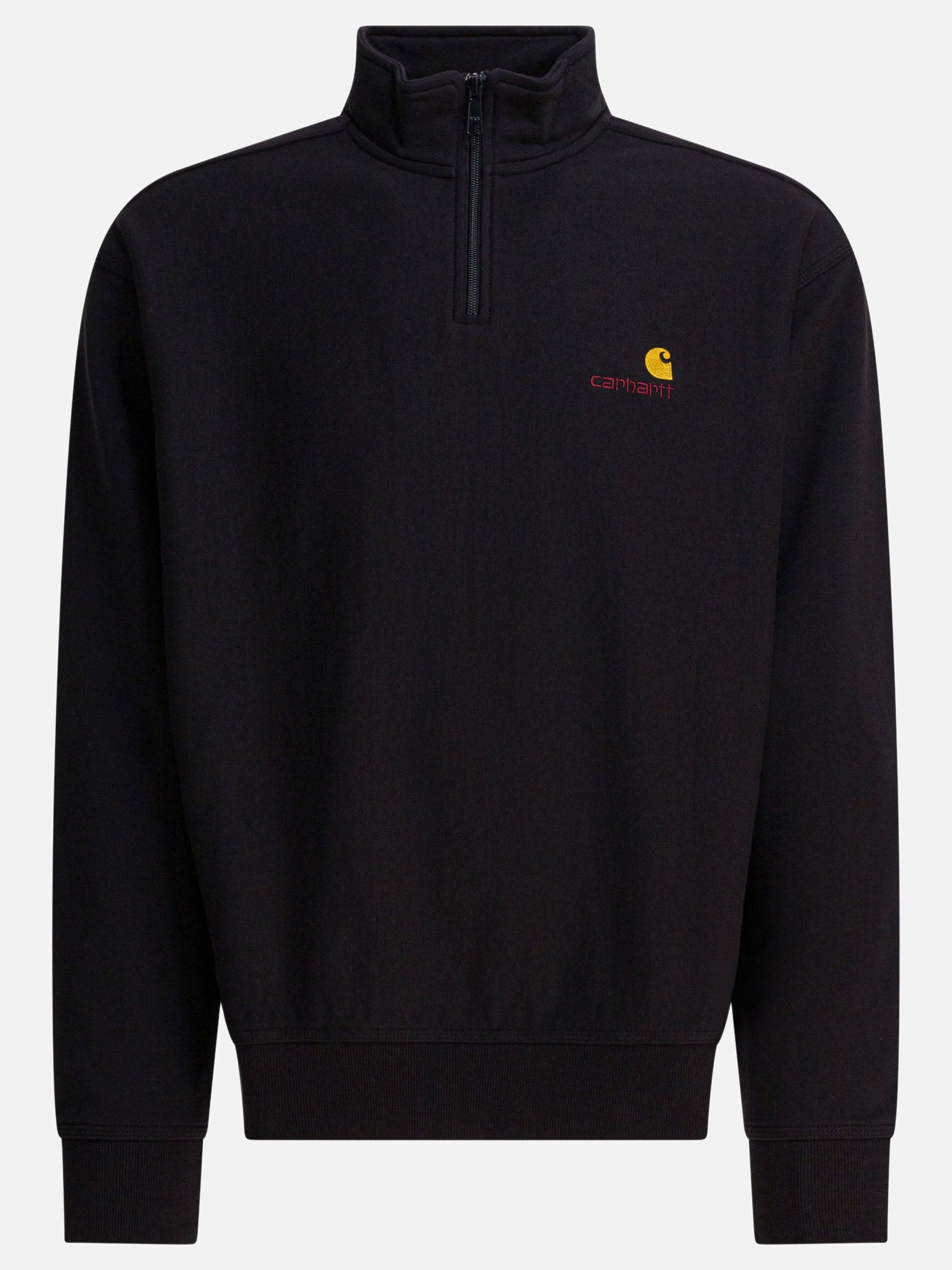 Felpe con mezza zip Logo  Nero - Carhartt WIP Uomo | PDP | VIETTI Online Store | thumbnail