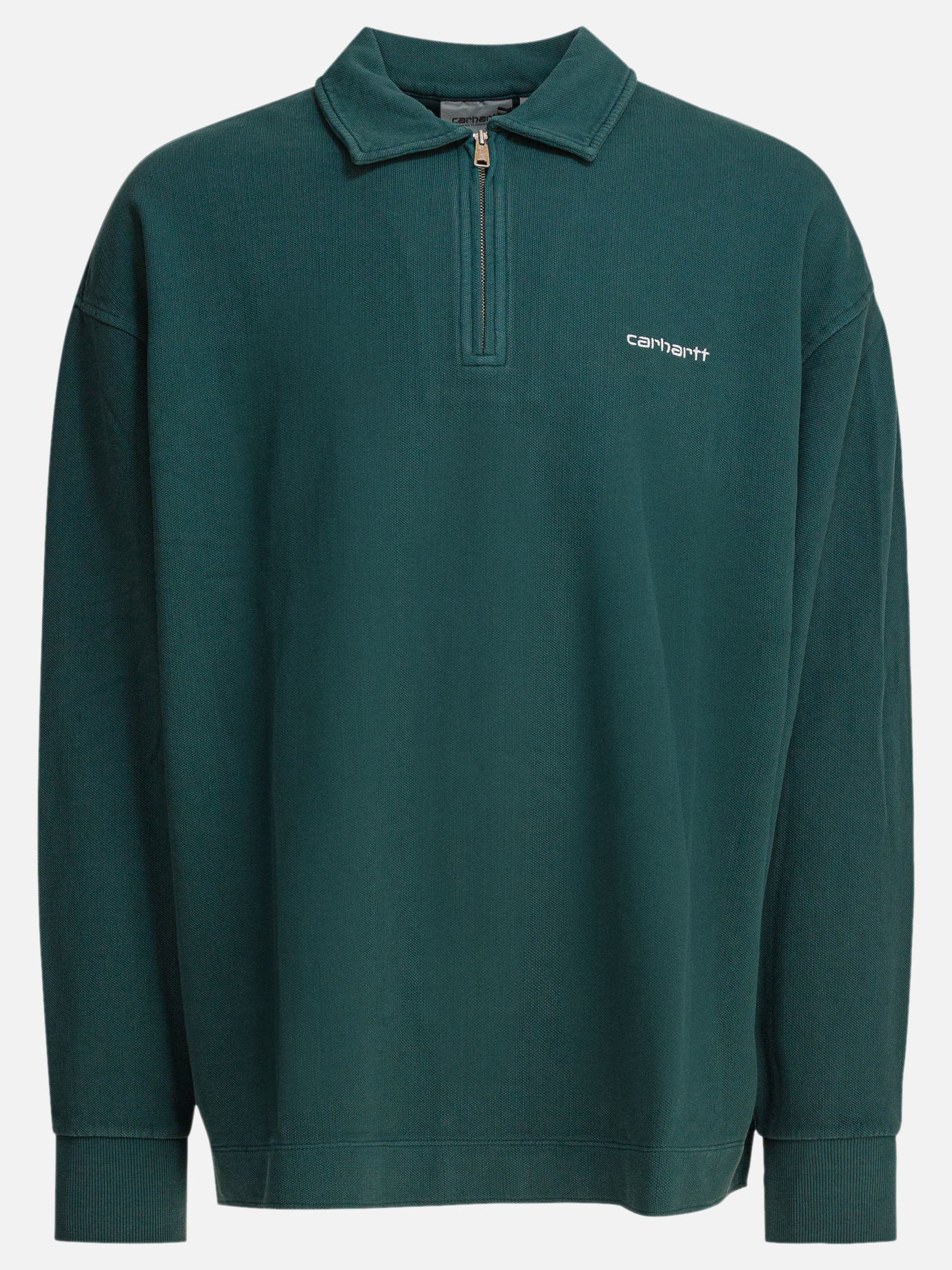 Felpe con mezza zip Logo  Verde - Carhartt WIP Uomo | PDP | VIETTI Online Store | Zoom-Modal
