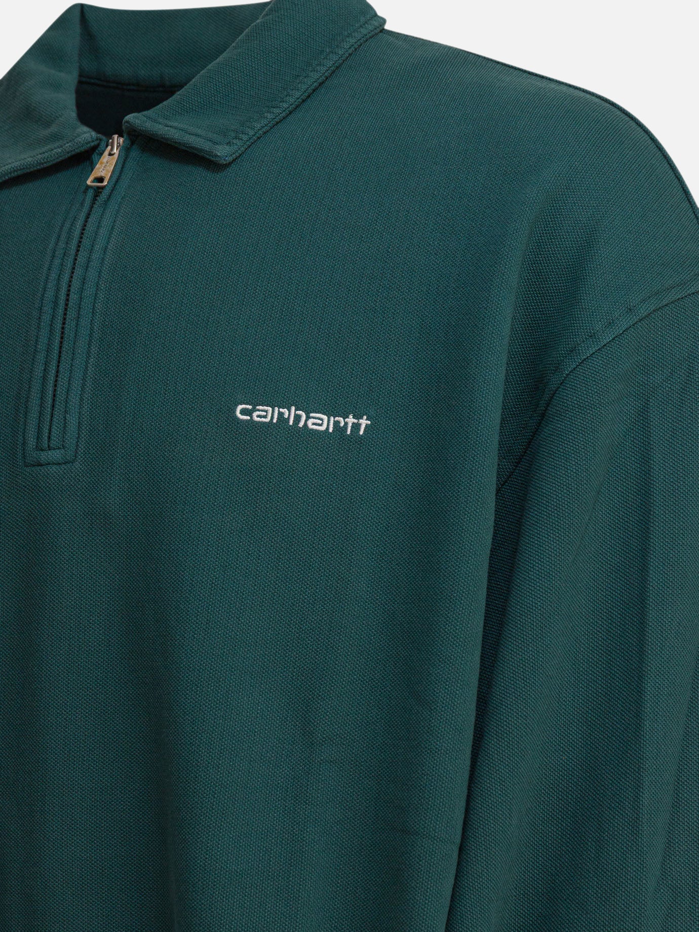 Felpe con mezza zip Logo  Verde - Carhartt WIP Uomo | PDP | VIETTI Online Store | Zoom-Modal_4
