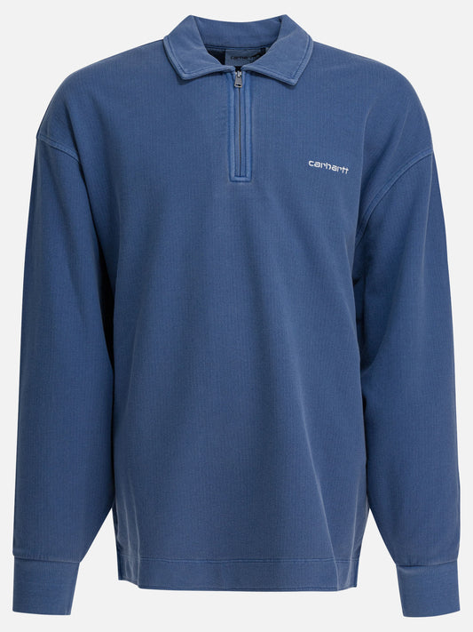 Half zip sweatshirts Logo  Blue - Carhartt WIP Men | PLP | VIETTI Online Store 
