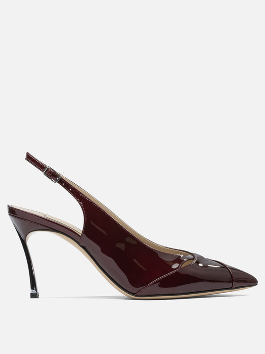 Slingbacks 100% leather - 100% leather  Bordeaux - Casadei Women | PDP | VIETTI Online Store 

