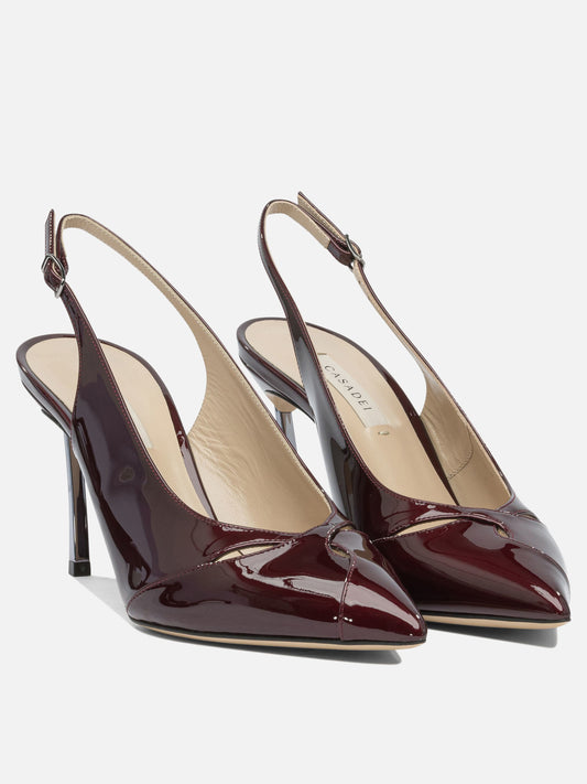 Slingbacks 100% leather - 100% leather  Bordeaux - Casadei Women | PDP | VIETTI Online Store | 2
