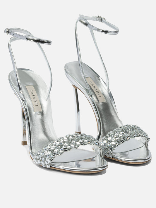 Sandali con tacco 100% leather - 100% leather  Argento - Casadei Donna | PLP | VIETTI Online Store | 2

