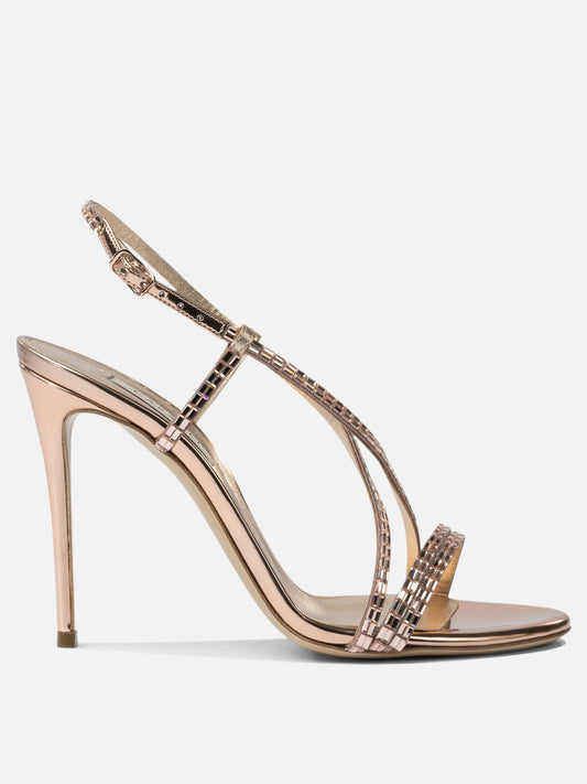 Sandali con tacco 100% leather - 100% leather  Rosa - Casadei Donna | PLP | VIETTI Online Store 
